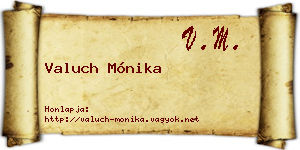 Valuch Mónika névjegykártya